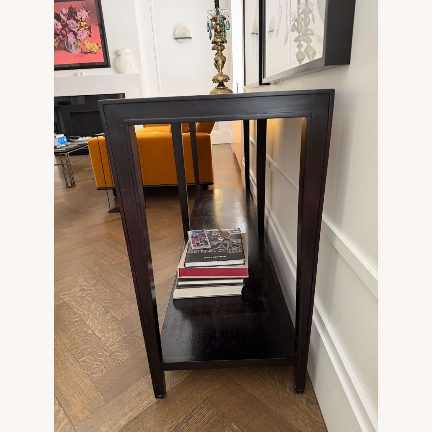 Black Wood Console Table - image-2
