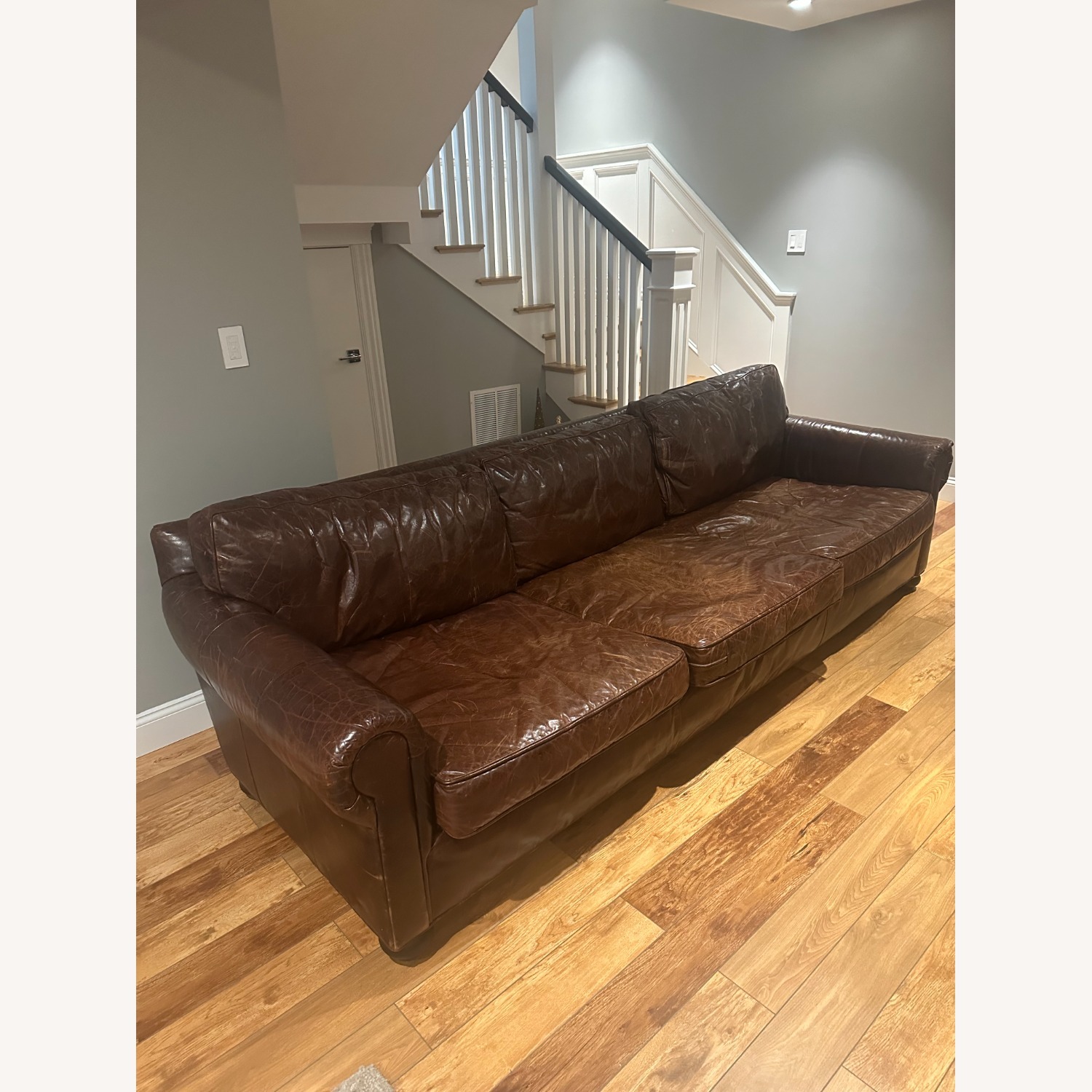 Restoration Hardware Dark Brown 3+ Seater Sofa - image-3