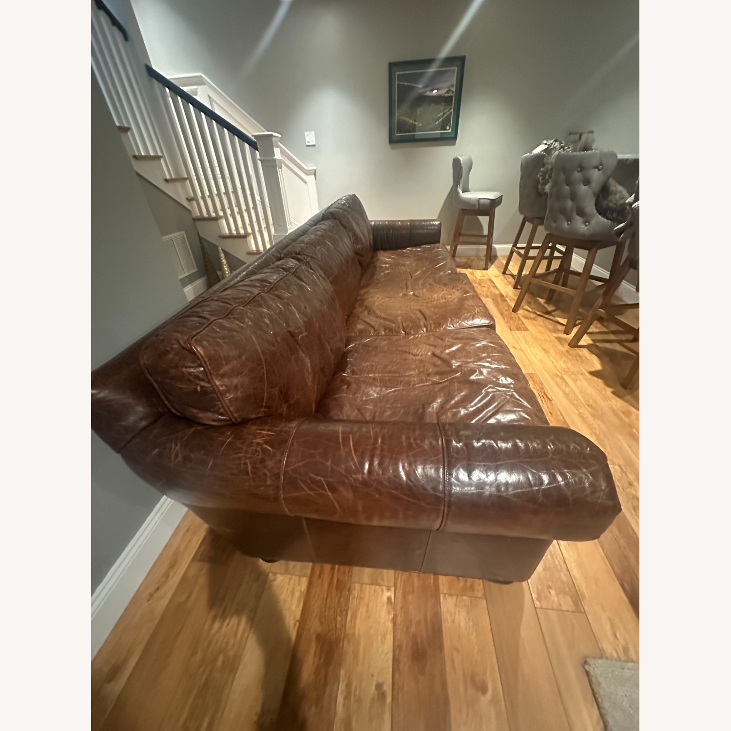 Restoration Hardware Dark Brown 3+ Seater Sofa - image-4