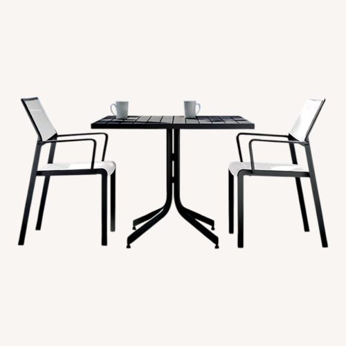 Used Crate & Barrel Black Metal Patio Furniture for sale on AptDeco