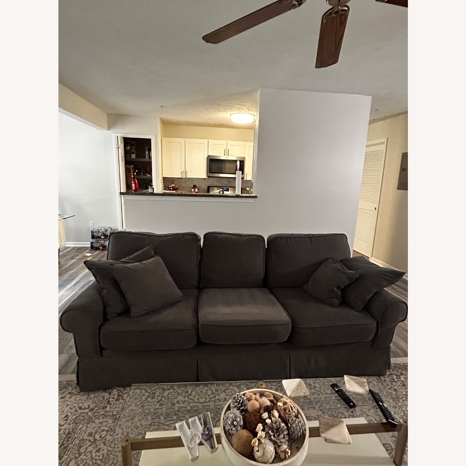 Bob's Discount Furniture Dark Gray 3+ Seater Sofa - image-1