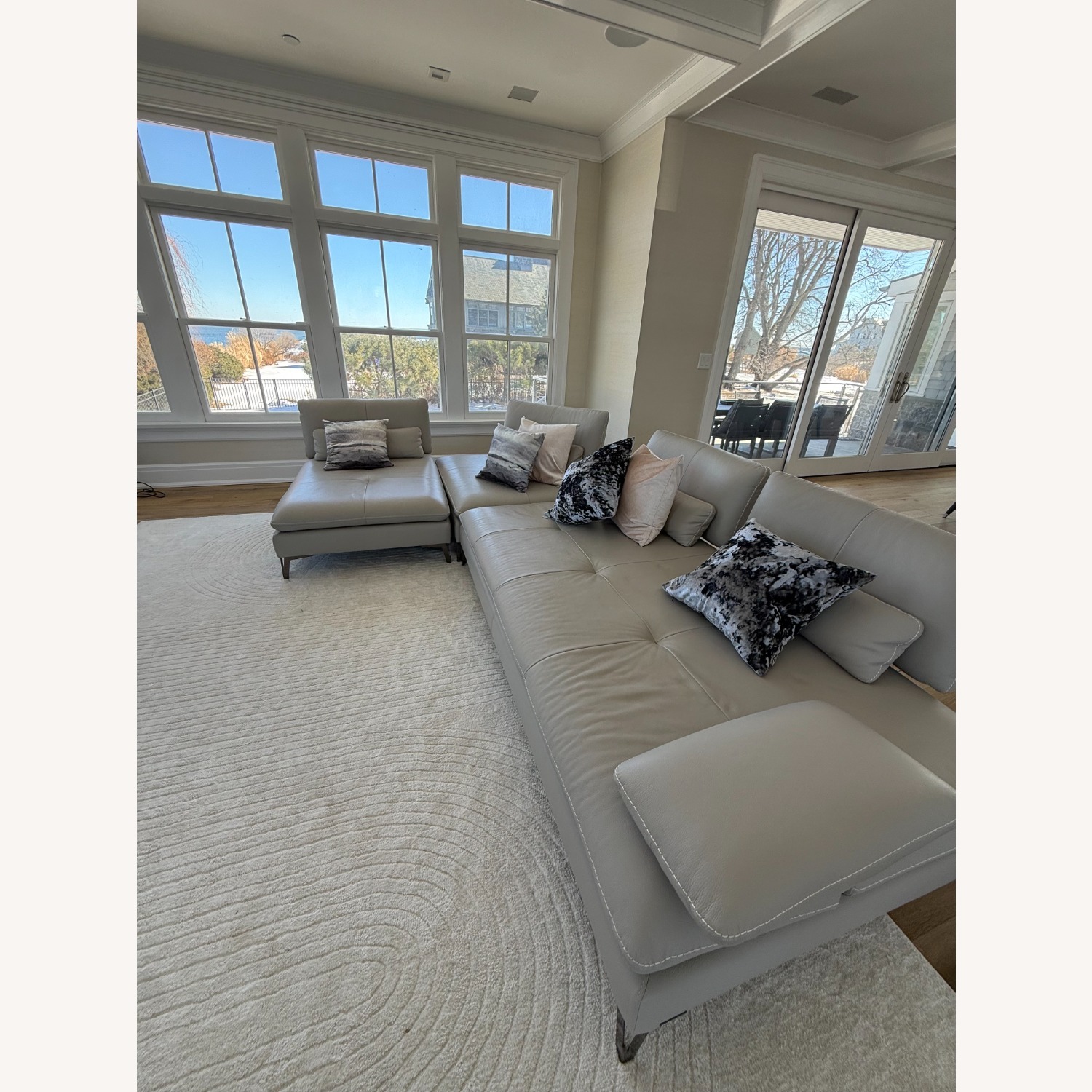 Roche Bobois Scenario White Leather 3+ Piece Sectional - image-2