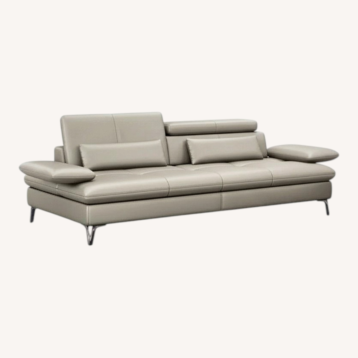 Roche Bobois Scenario White Leather 3+ Piece Sectional - image-0