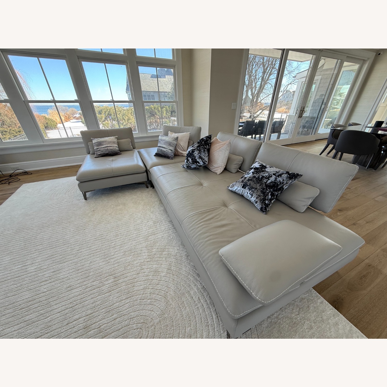 Roche Bobois Scenario White Leather 3+ Piece Sectional - image-3
