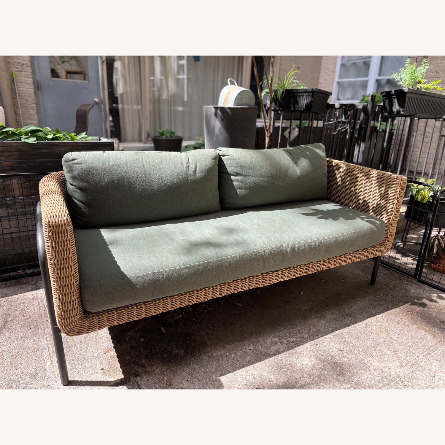 Article Aby 69.5" Outdoor Loveseat - Dravite Green - image-4