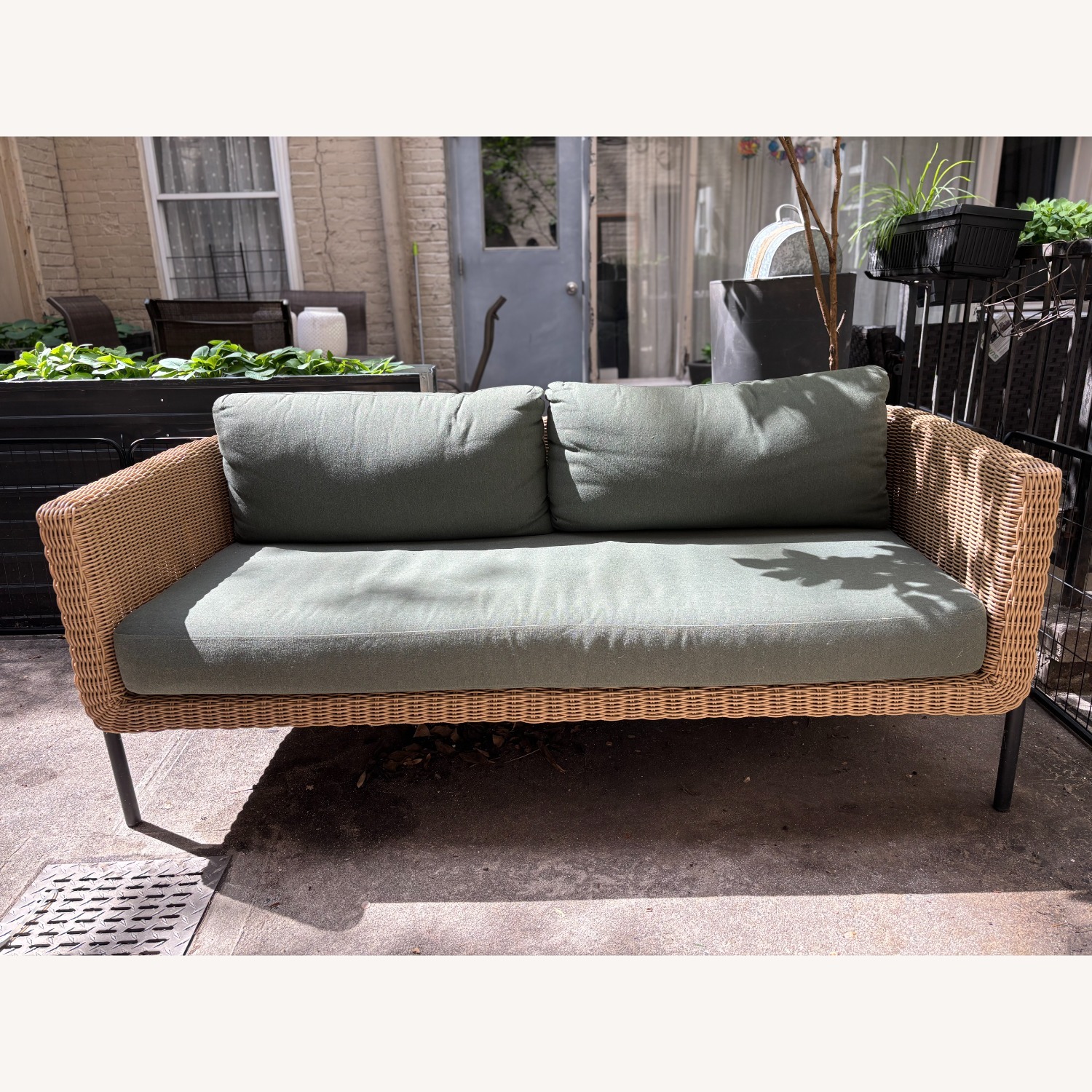 Article Aby 69.5" Outdoor Loveseat - Dravite Green - image-5