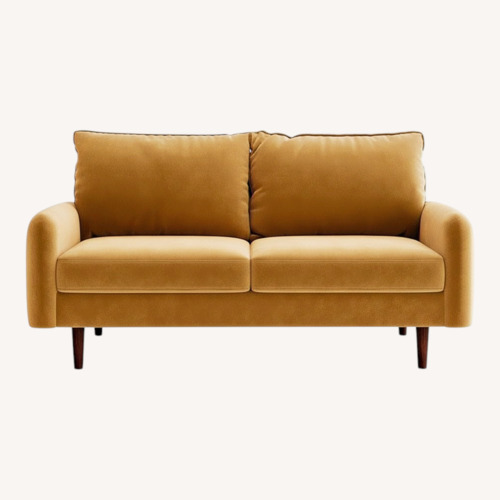 Used Wayfair Gold Velvet 2 Seater Sofa for sale on AptDeco