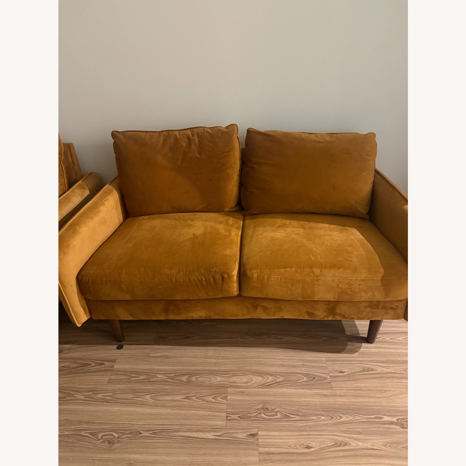 Wayfair Gold Velvet 2 Seater Sofa - image-2