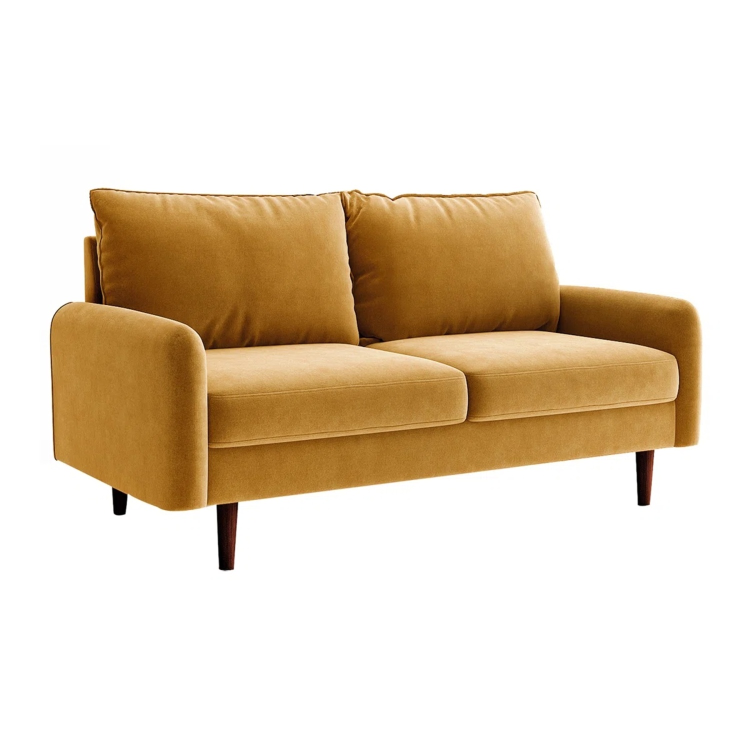 Wayfair Gold Velvet 2 Seater Sofa - image-4