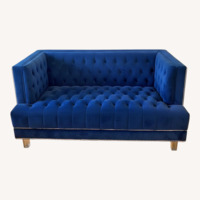 Blue Velvet Loveseat