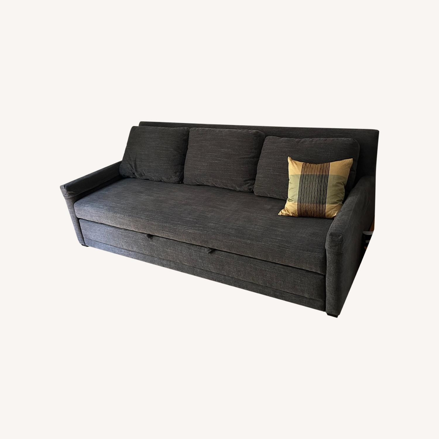 Crate & Barrel Barrett II Dark Gray Fabric Sleeper Sofa - image-2