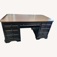 Dark Brown Wood Desk