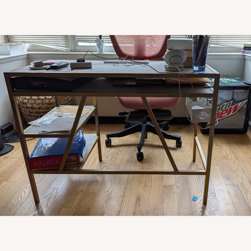 Used Wayfair Gold Metal Desk for sale on AptDeco