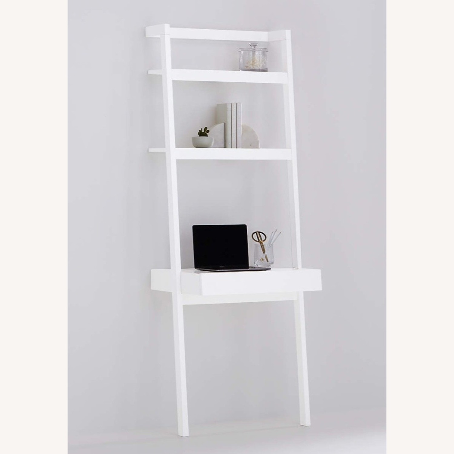 Crate & Barrel Sawyer White Desk + Bookcase - image-2