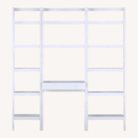 Crate & Barrel Sawyer White Desk + Bookcase