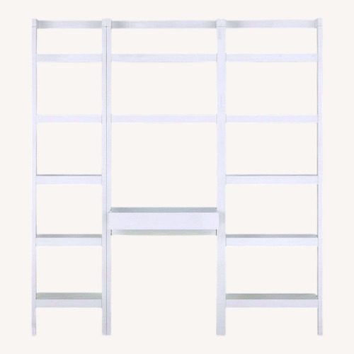 Used Crate & Barrel Sawyer White Desk + Bookcase for sale on AptDeco