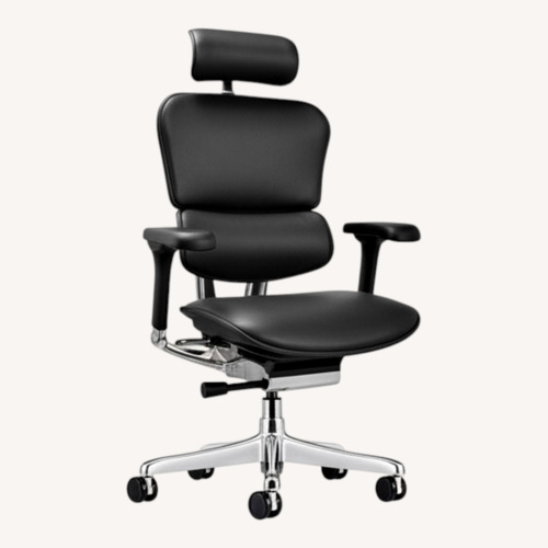 Used Ergohuman Black Leather Office Chair for sale on AptDeco