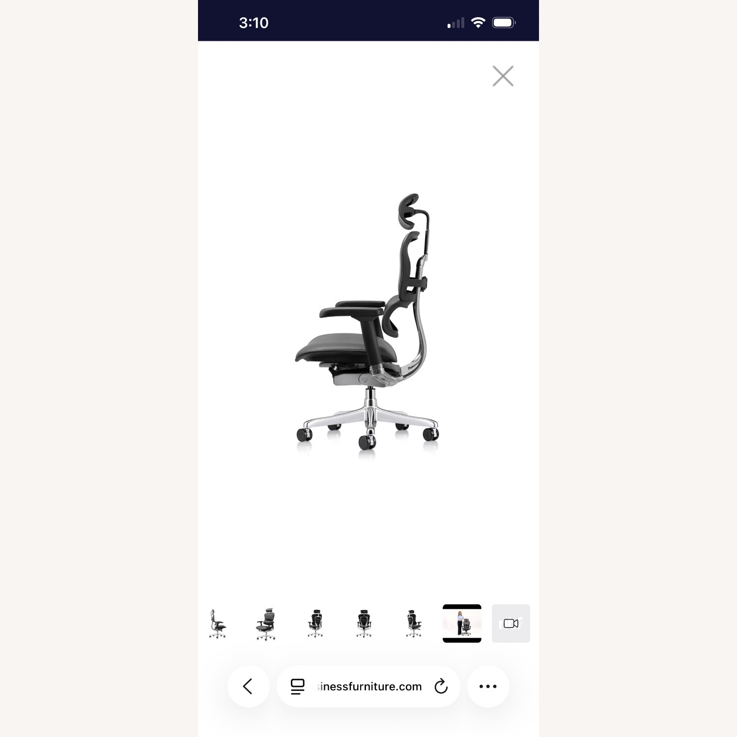 Ergohuman Black Leather Office Chair - image-3