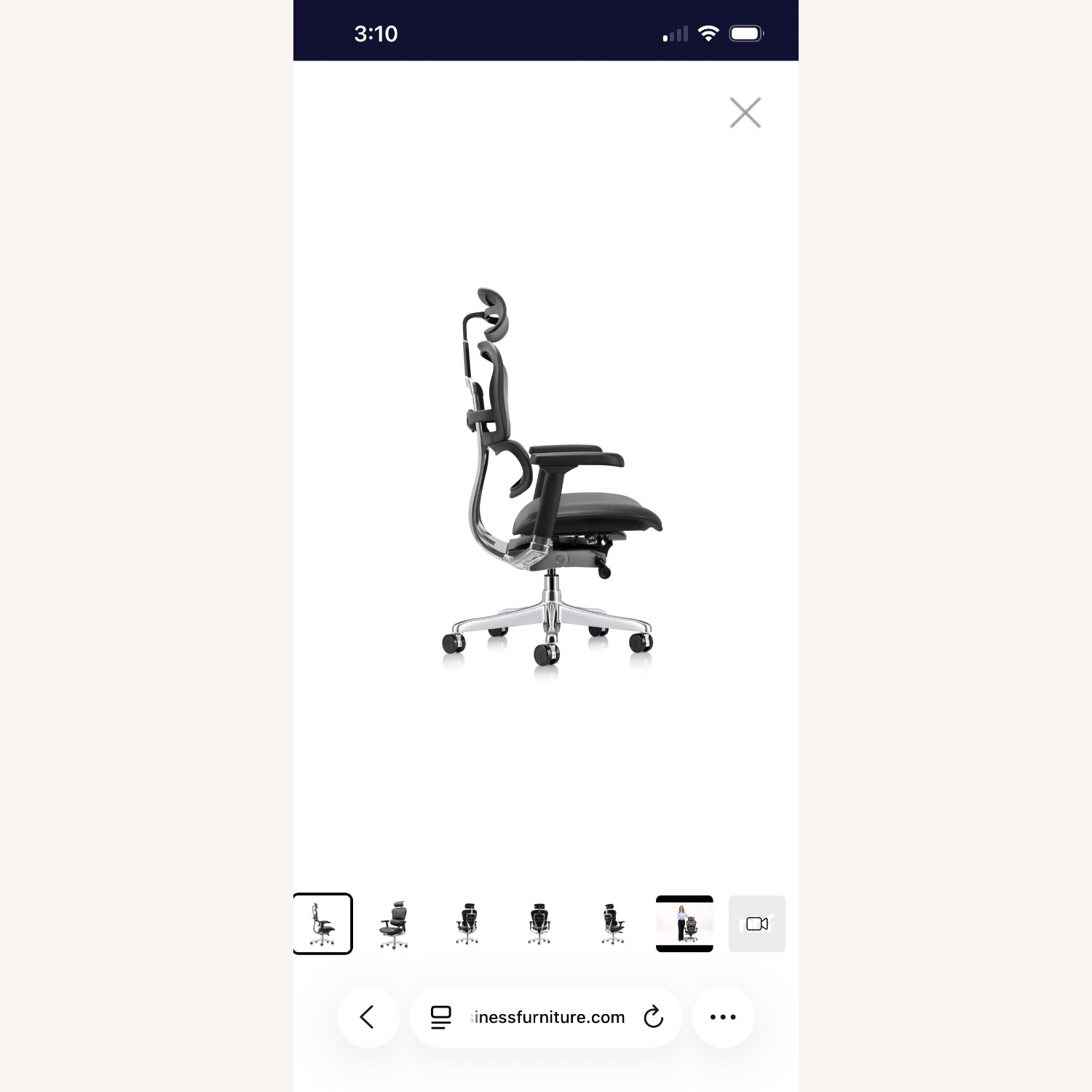 Ergohuman Black Leather Office Chair - image-4