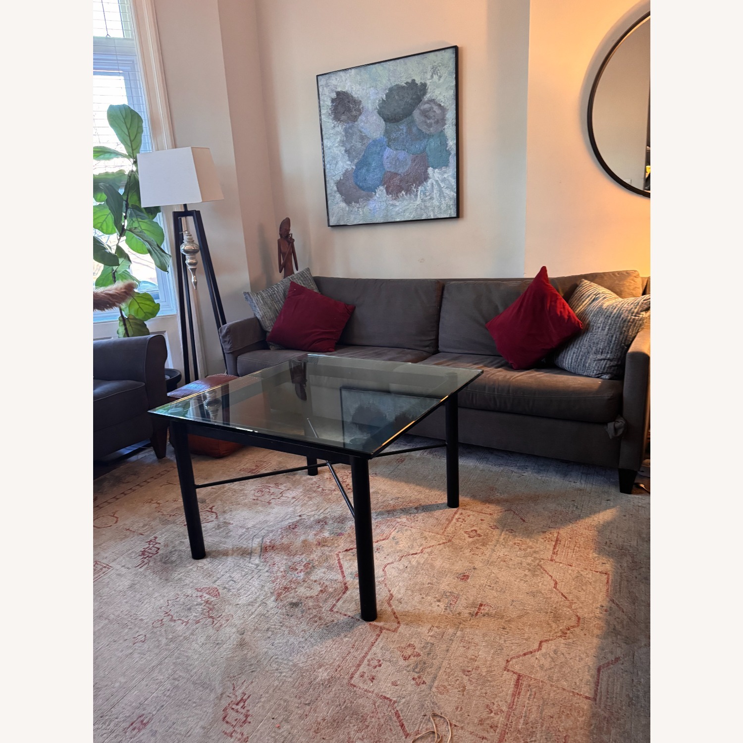 Custom Glass and Metal Coffee Table - image-3