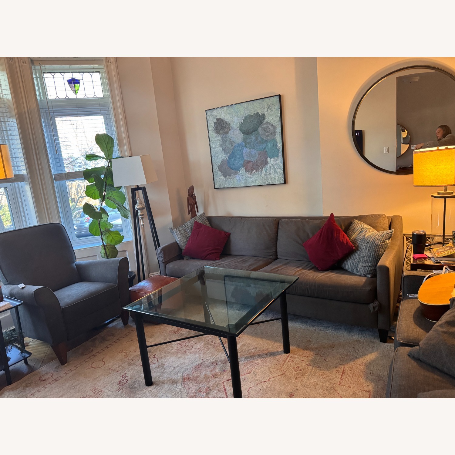 Custom Glass and Metal Coffee Table - image-5