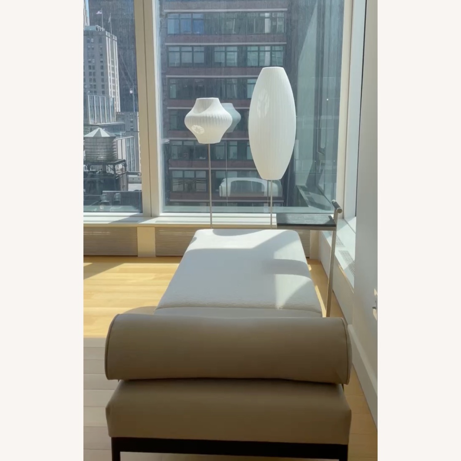 Maiden Home White and Leather Daybed - image-2