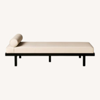Maiden Home White and Leather Daybed