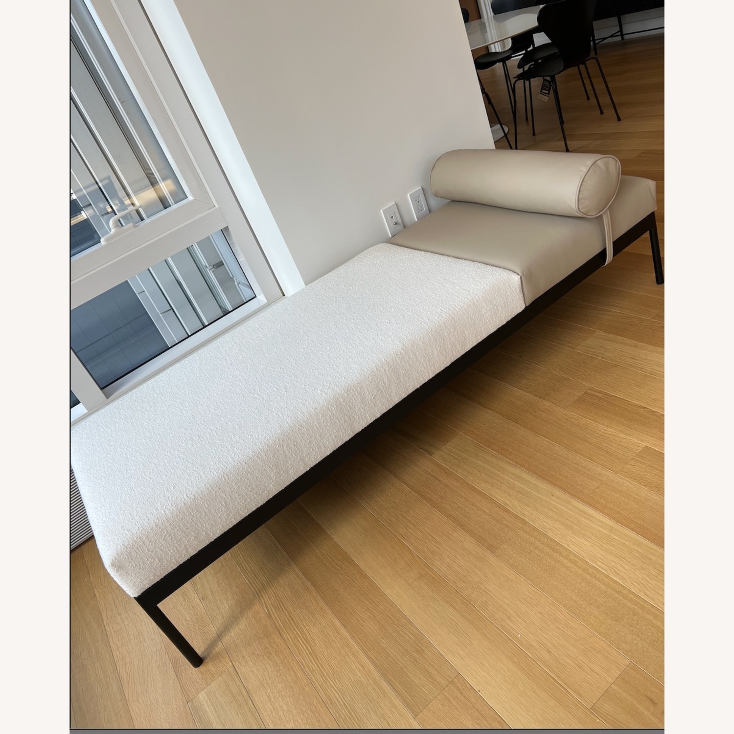 Maiden Home White and Leather Daybed - image-1