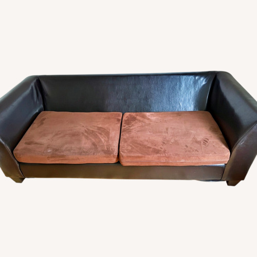 Used Bob's Discount Furniture Dark Brown 2 Seater Sofa for sale on AptDeco
