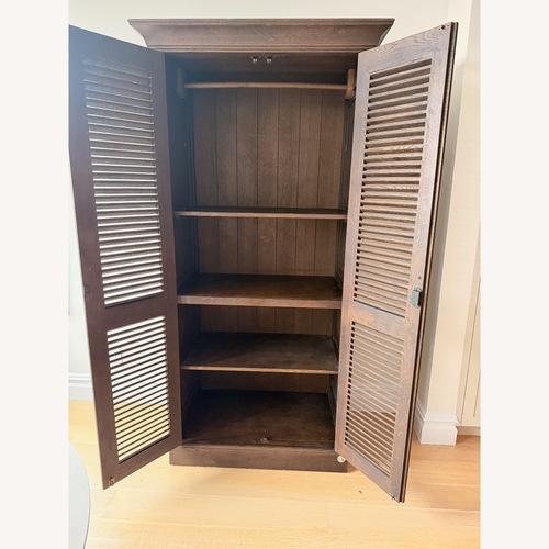Used Restoration Hardware Shutter Double Door Armoir for sale on AptDeco