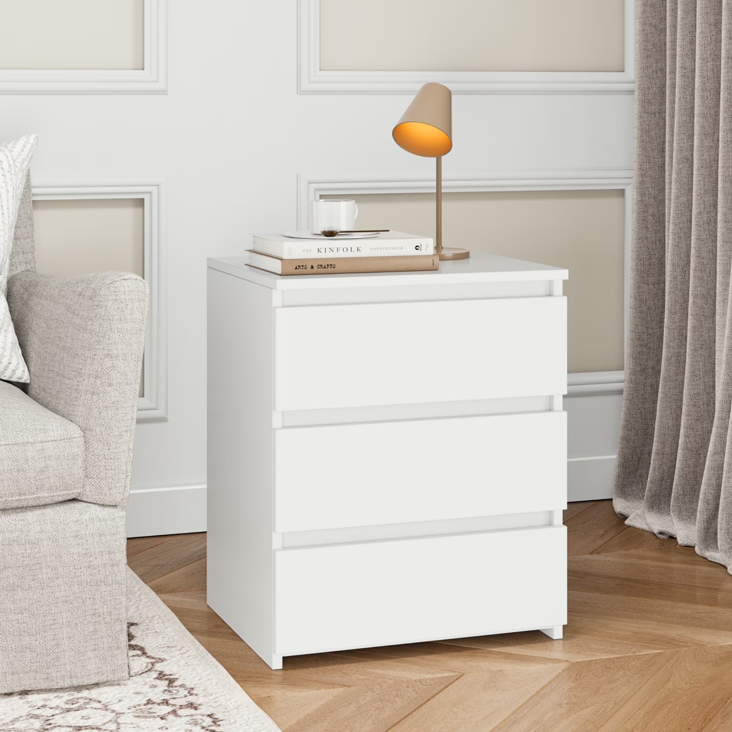 Walmart White Wood Nightstands - image-4
