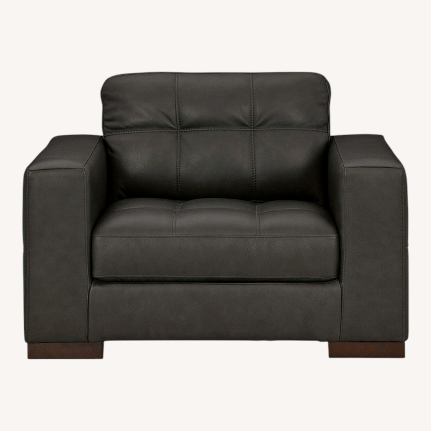 Ashley Furniture Dark Brown Leather Armchair - image-0