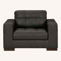 Ashley Furniture Dark Brown Leather Armchair