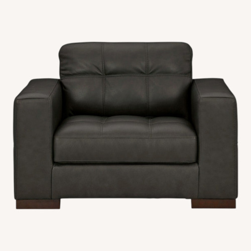 Used Ashley Furniture Dark Brown Leather Armchair for sale on AptDeco