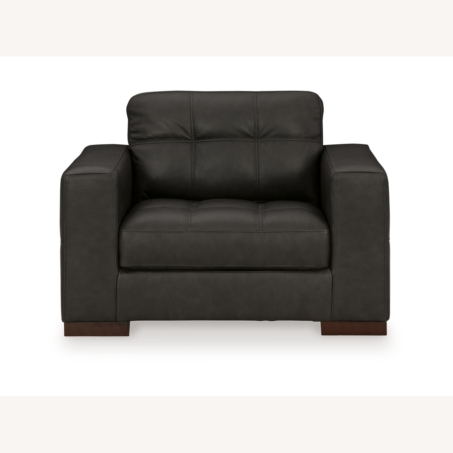 Ashley Furniture Dark Brown Leather Armchair - image-4