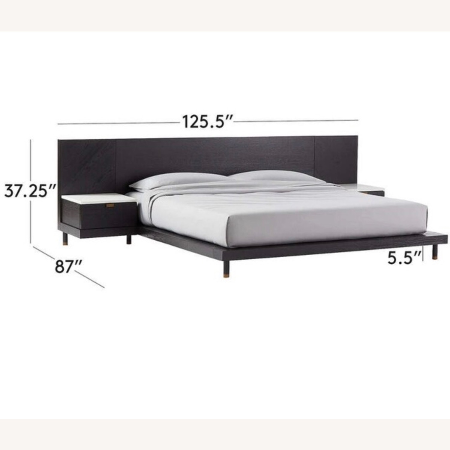 CB2 Black Wood King Bed - image-6