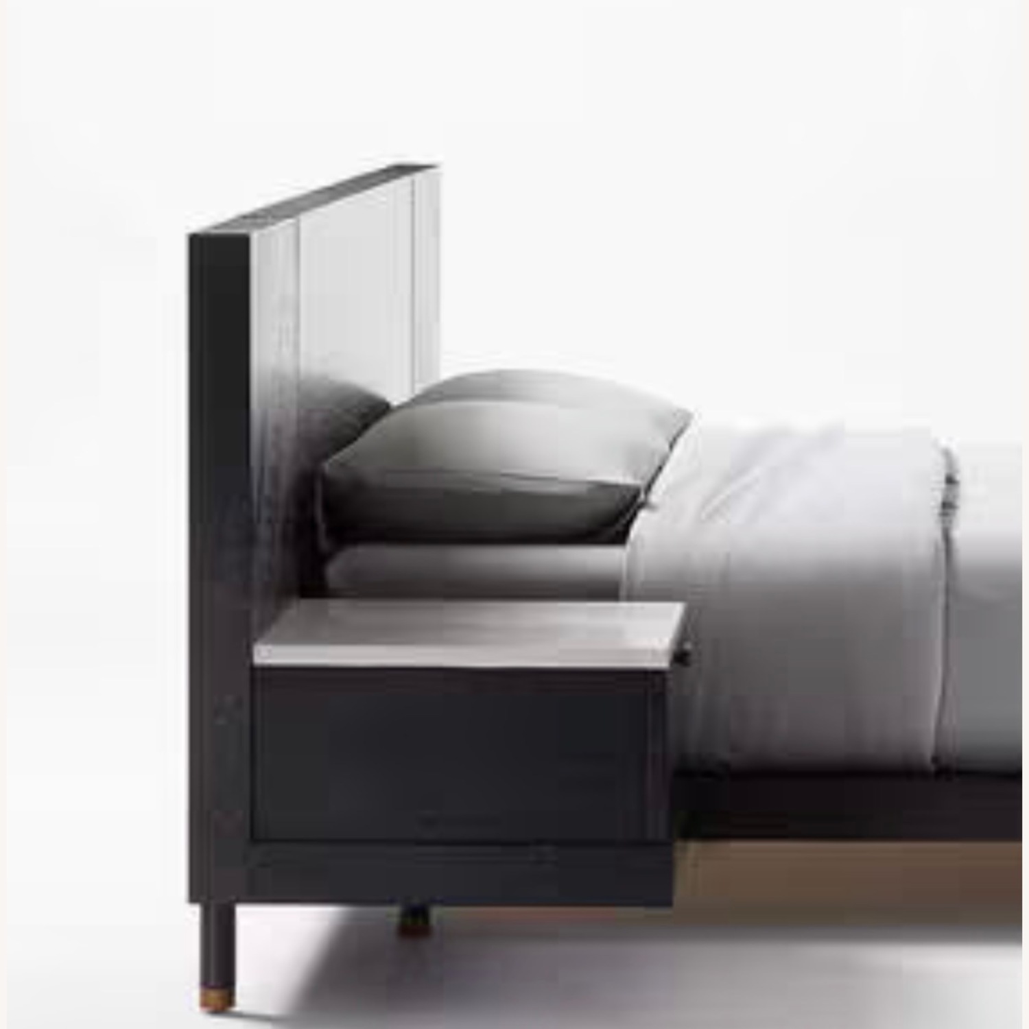CB2 Black Wood King Bed - image-1