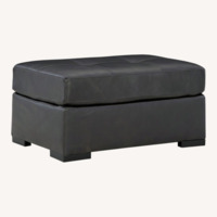 Ashley Furniture Dark Brown Leather Ottoman