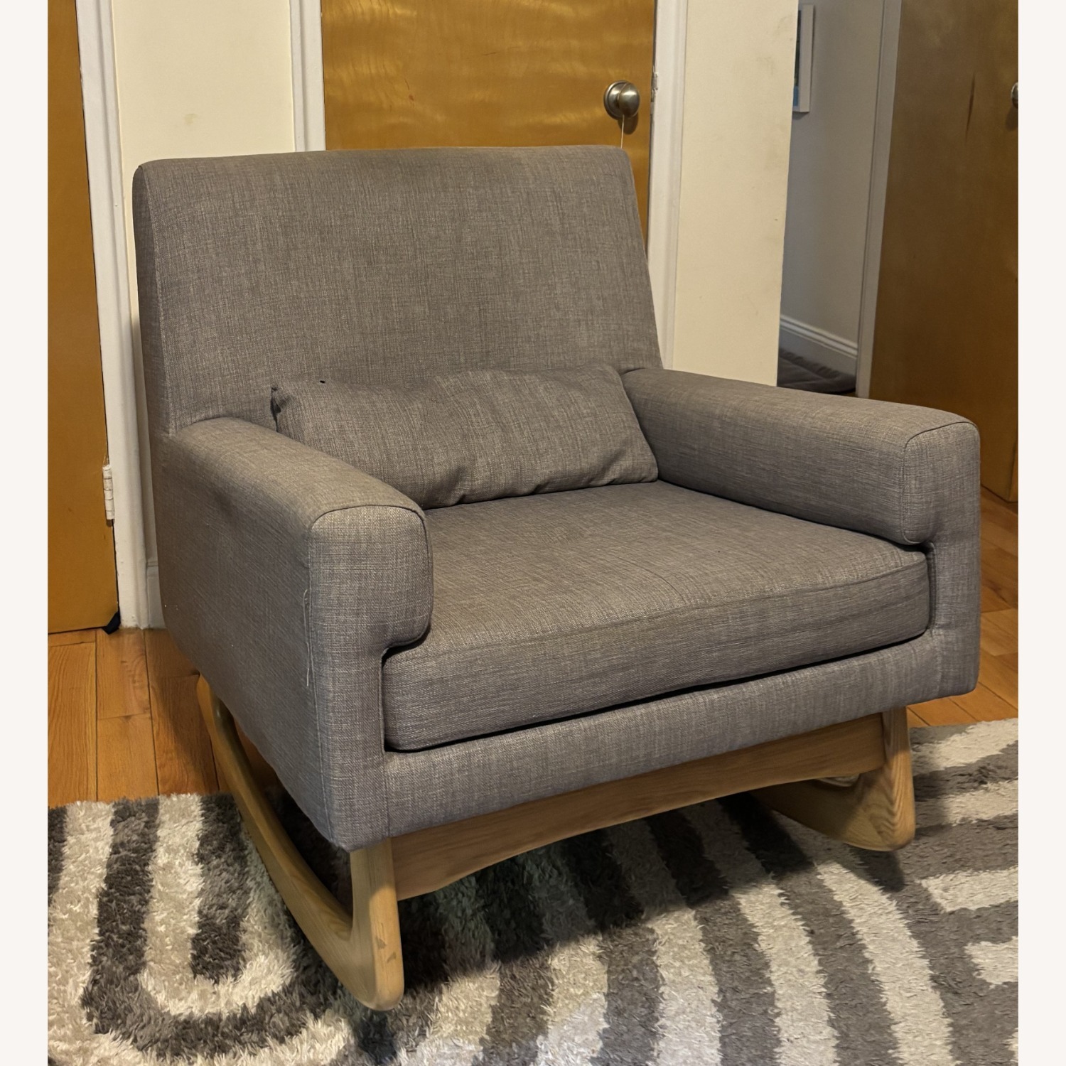 Babyletto Dark Gray Fabric Nursing Chair - image-4