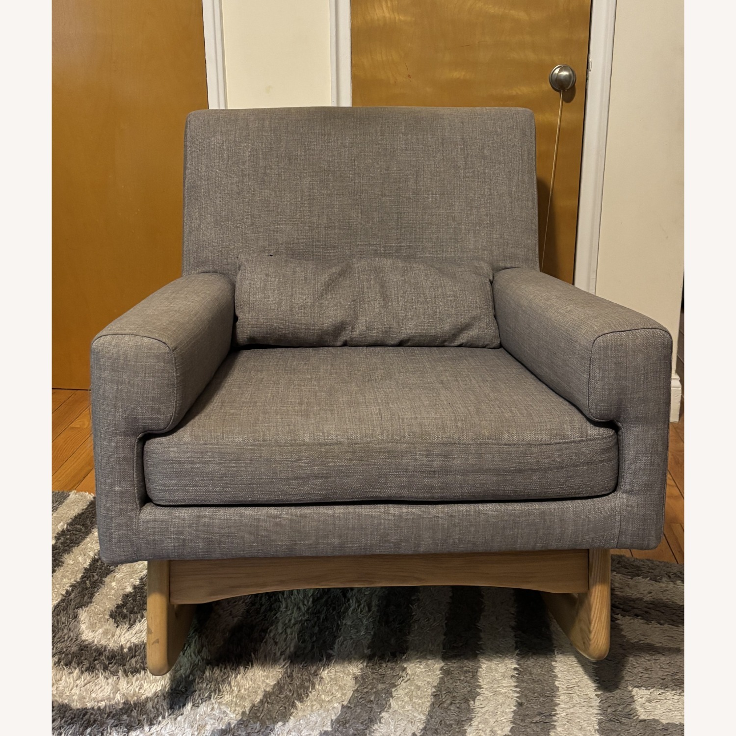 Babyletto Dark Gray Fabric Nursing Chair - image-5