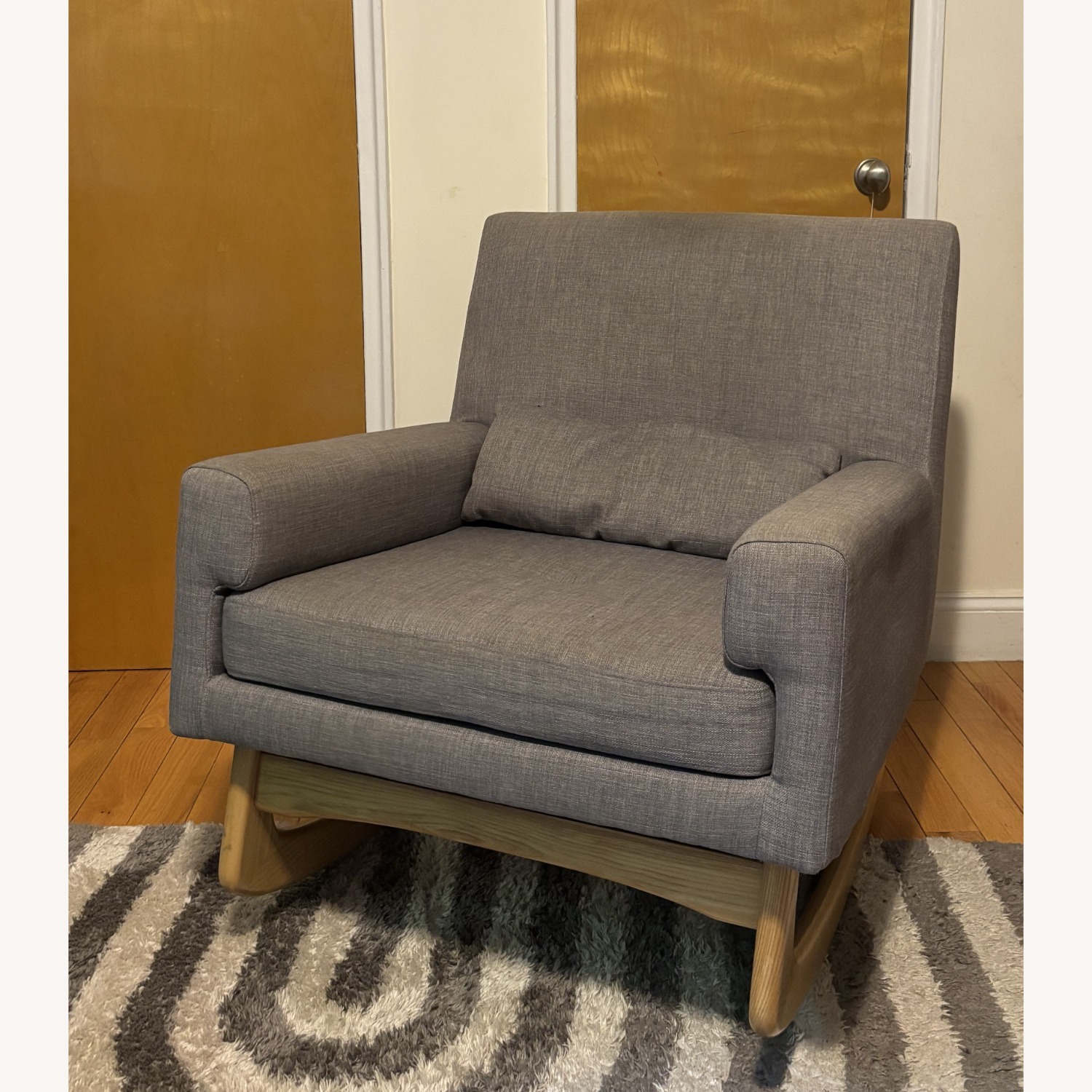 Babyletto Dark Gray Fabric Nursing Chair - image-6