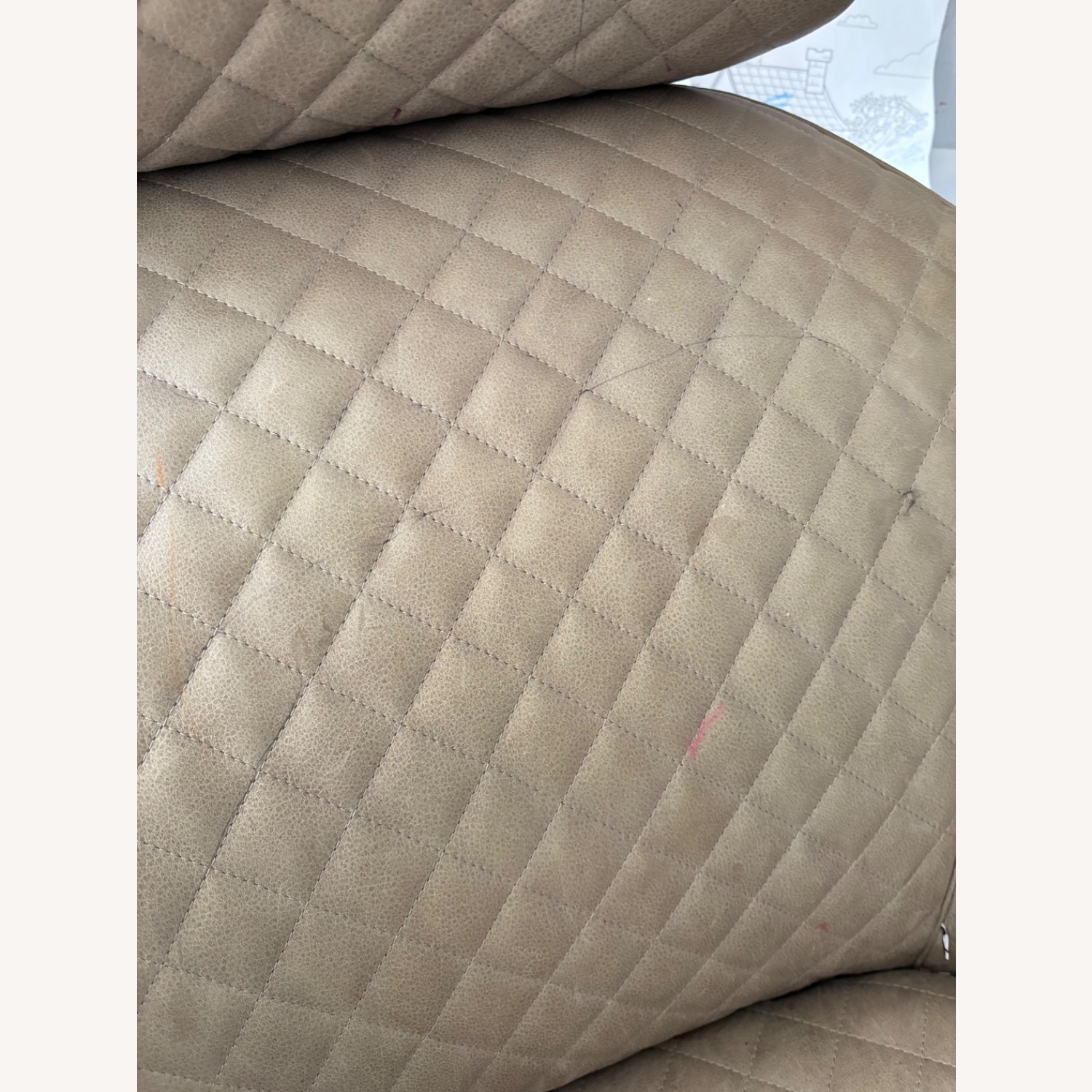 Roche Bobois Light Gray Leather Accent Chair - image-5