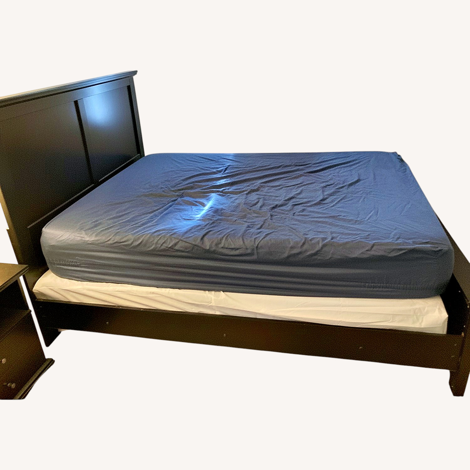 Ashley Furniture Dark Brown Wood Queen Bed - image-0