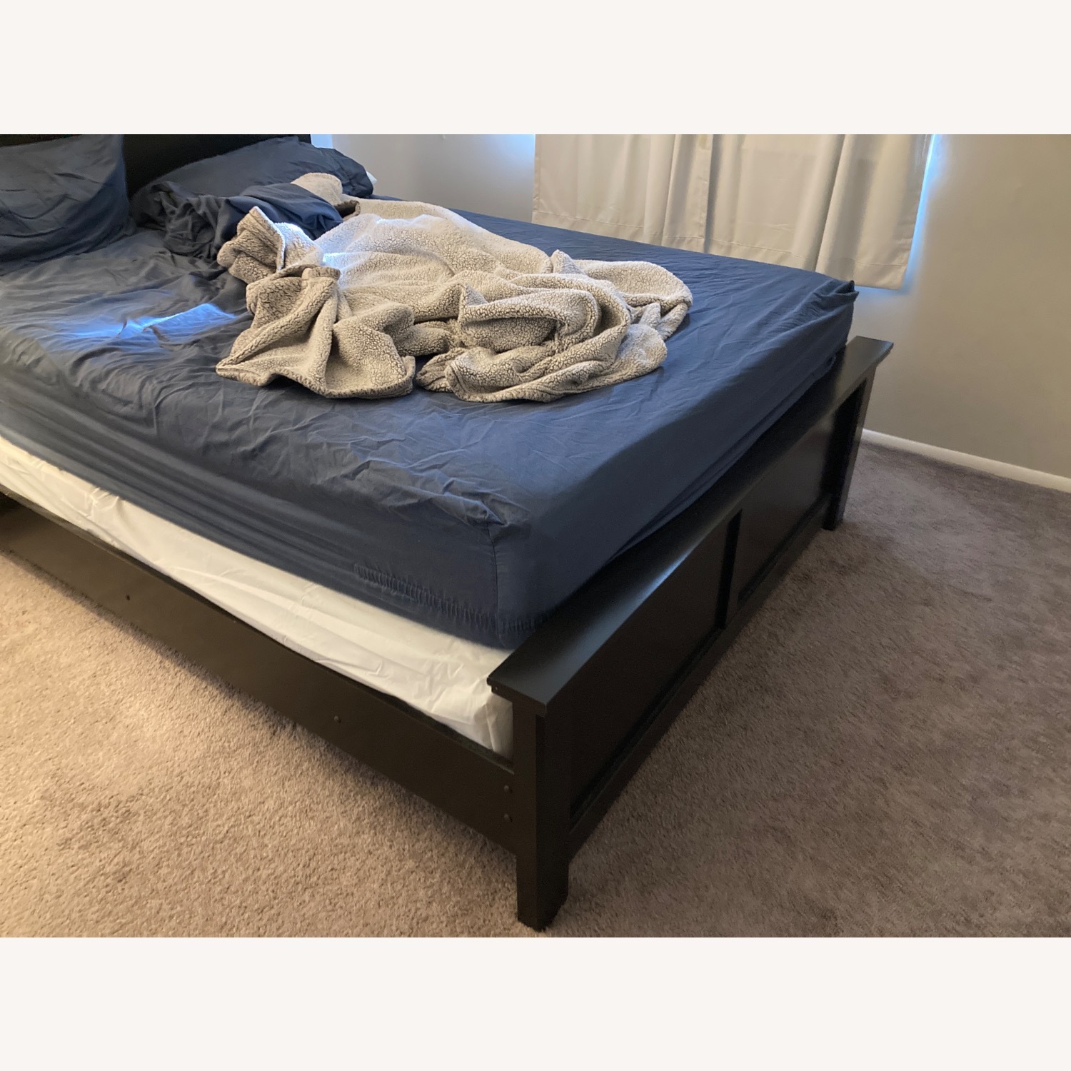 Ashley Furniture Dark Brown Wood Queen Bed - image-3