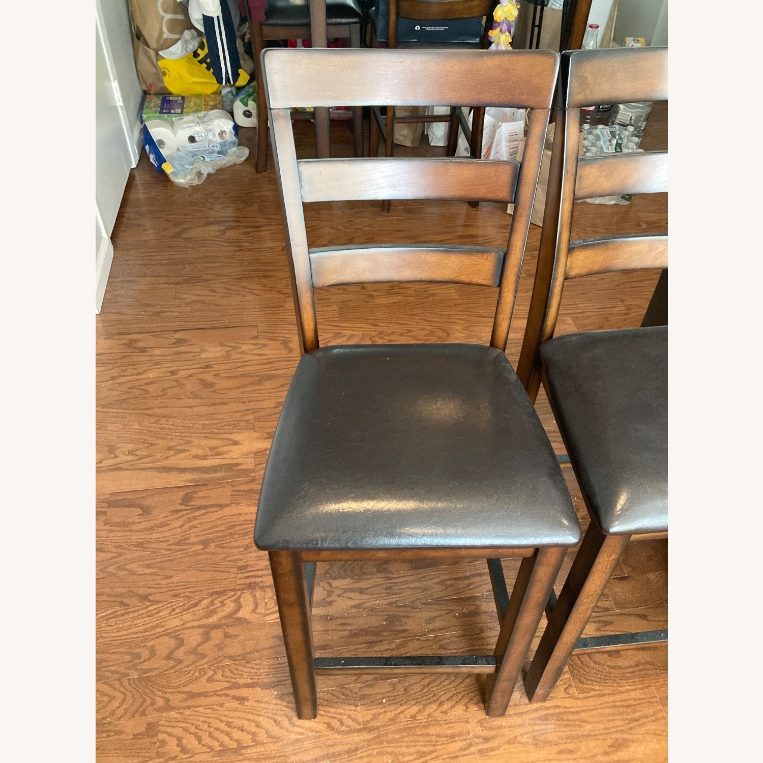 Ashley Furniture Dark Brown Wood Dining Chairs - image-1