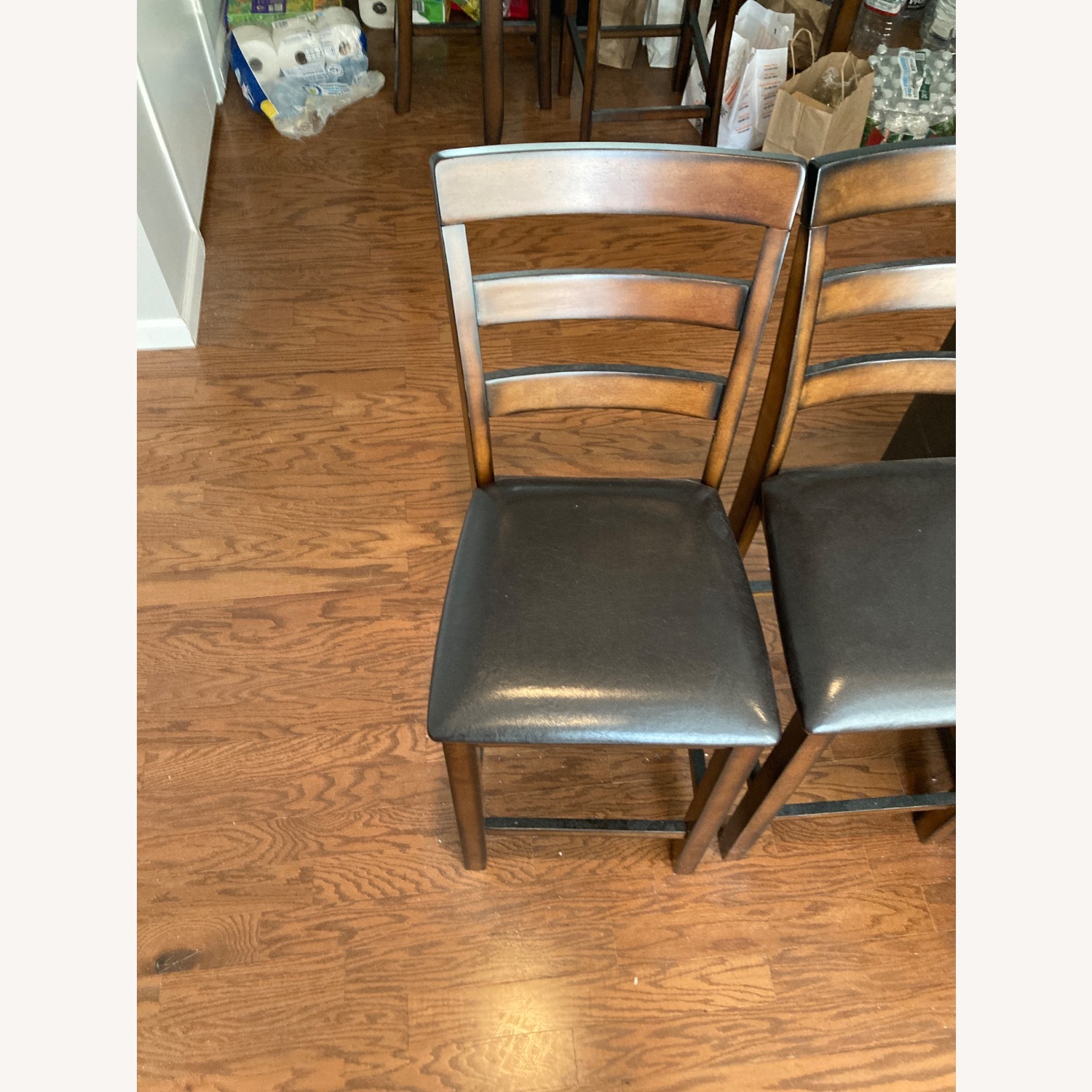 Ashley Furniture Dark Brown Wood Dining Chairs - image-2