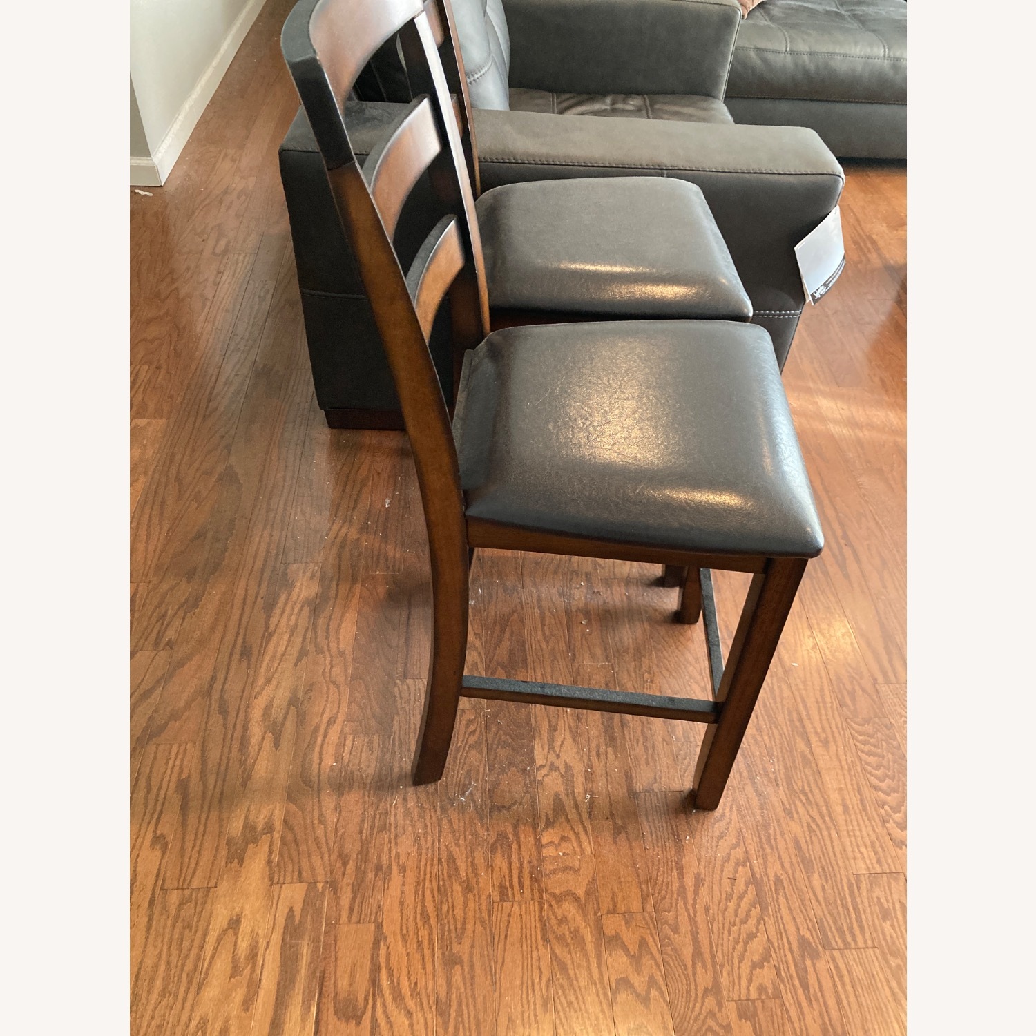 Ashley Furniture Dark Brown Wood Dining Chairs - image-3