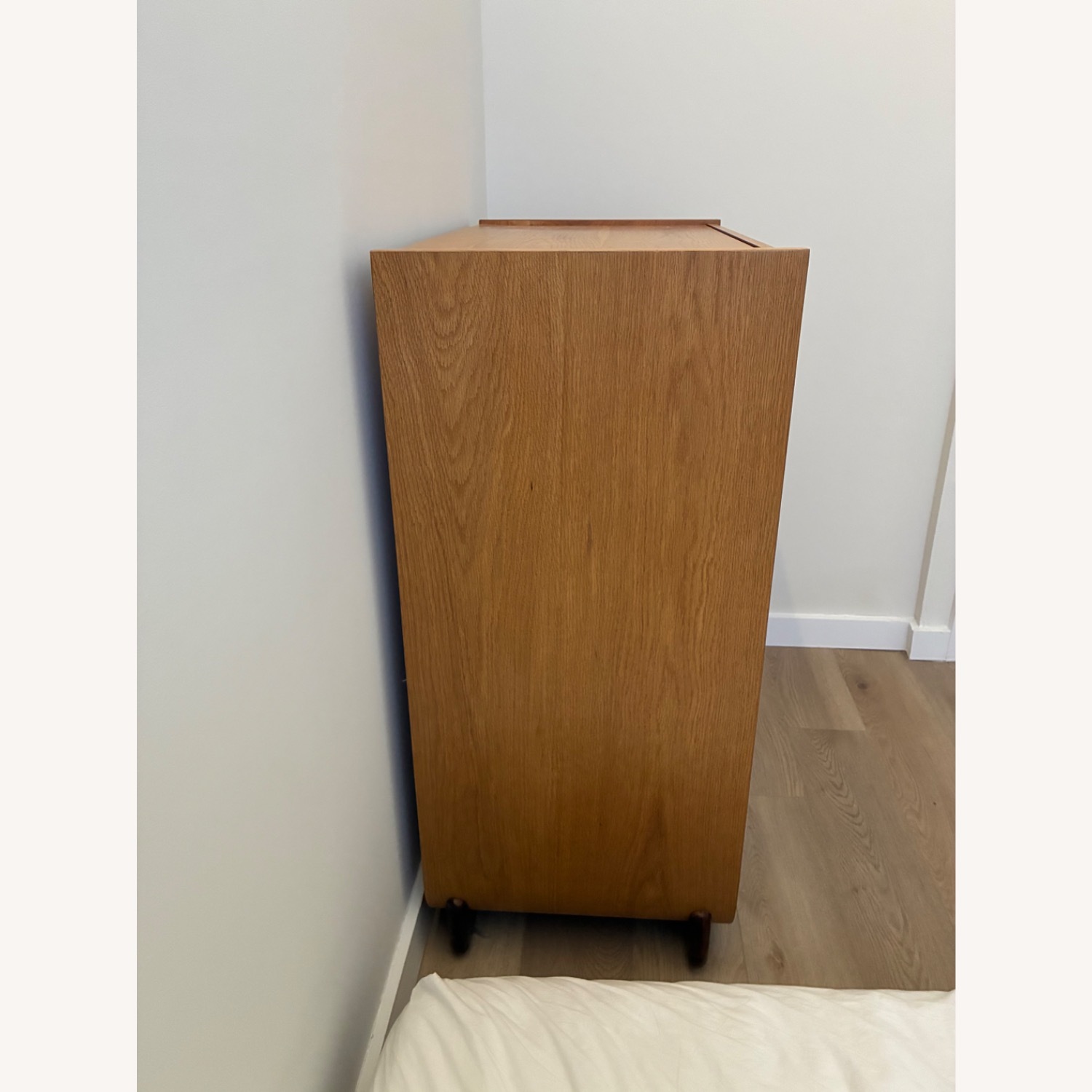 CB2 Vertical Five Drawer Natural Wood Dresser - image-2