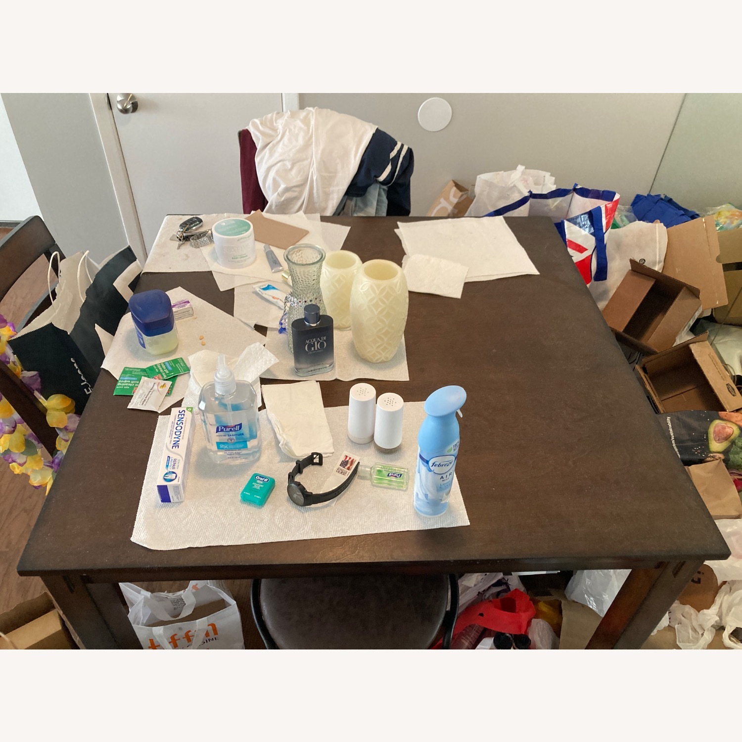 Ashley Furniture Dark Brown Wood Dining Table - image-2