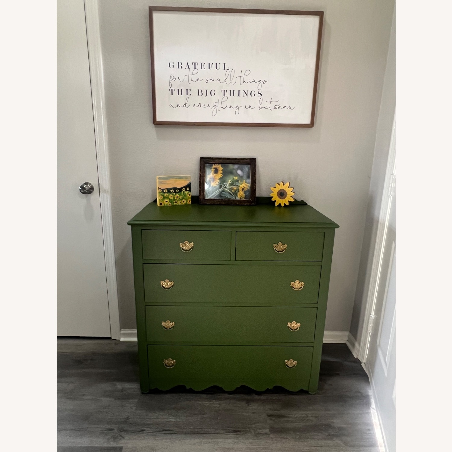 Simmons Furniture Green Wood Dresser - image-1